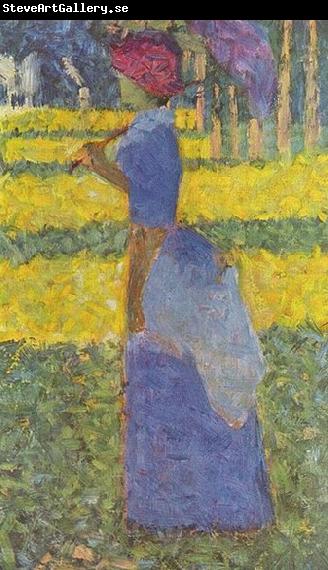 Georges Seurat Frau mit Sonnenschirm